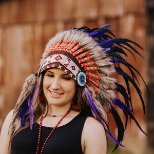 Purple Indian headdress
